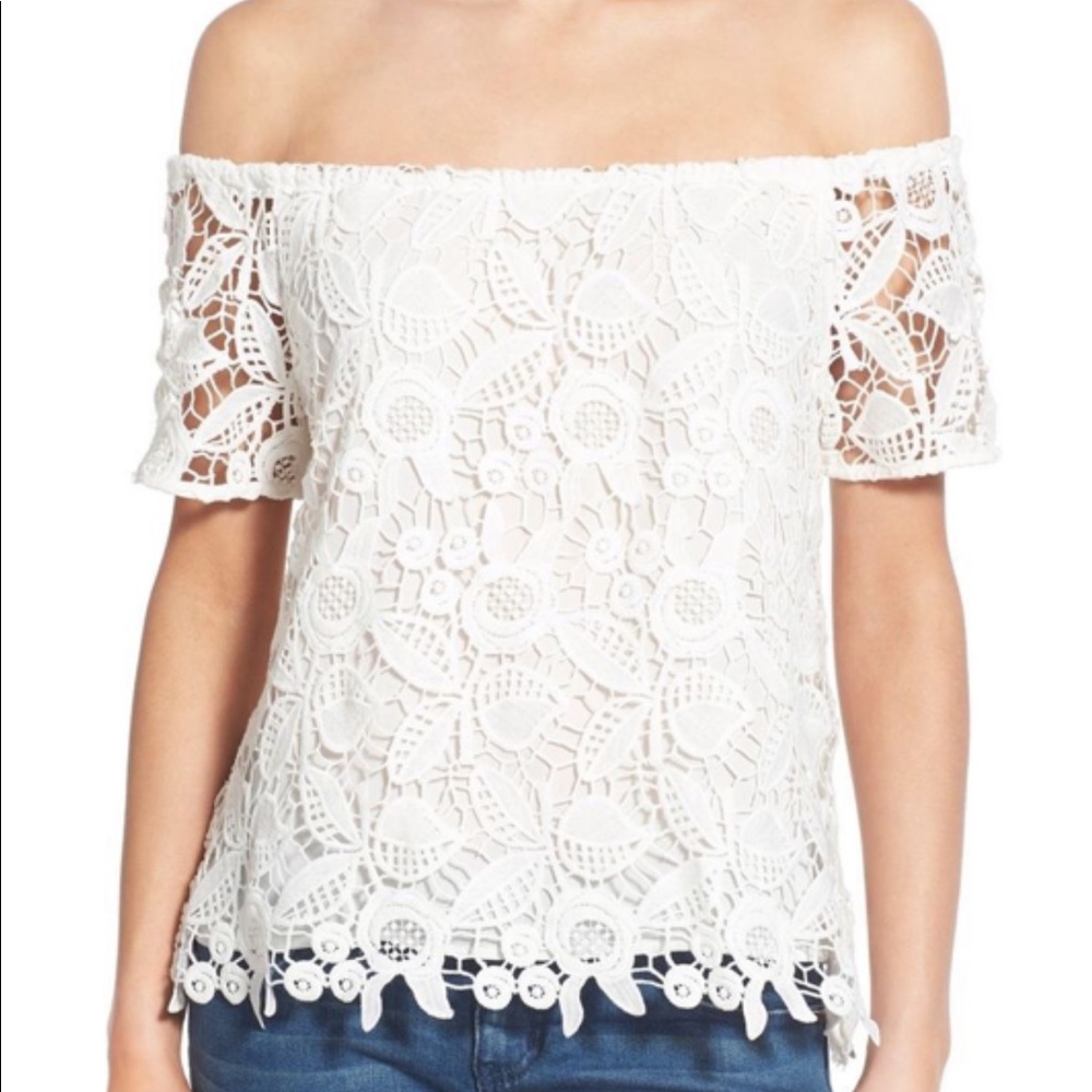 {WAYF} Lace off the shoulder top